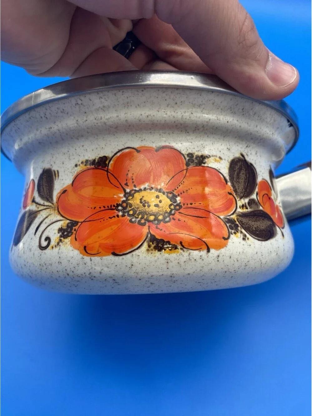 Sanko Ware Orange Poppy Pattern 6.5